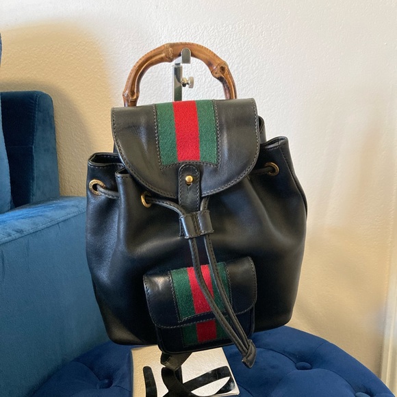 RARE GUCCI LEATHER SHERRYLINE BACKPACK - Picture 3 of 16